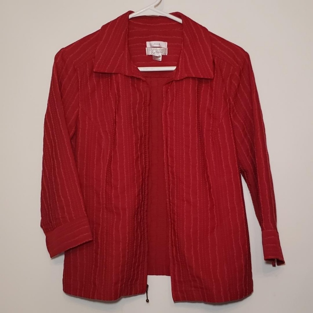 🛍 Christopher & Banks women's red jacket size s
